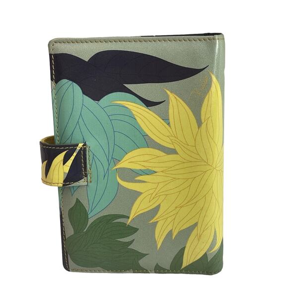 Emilio Pucci Green Floral Leather Agenda/Wallet/Notepad (COA) - Picture 3 of 14